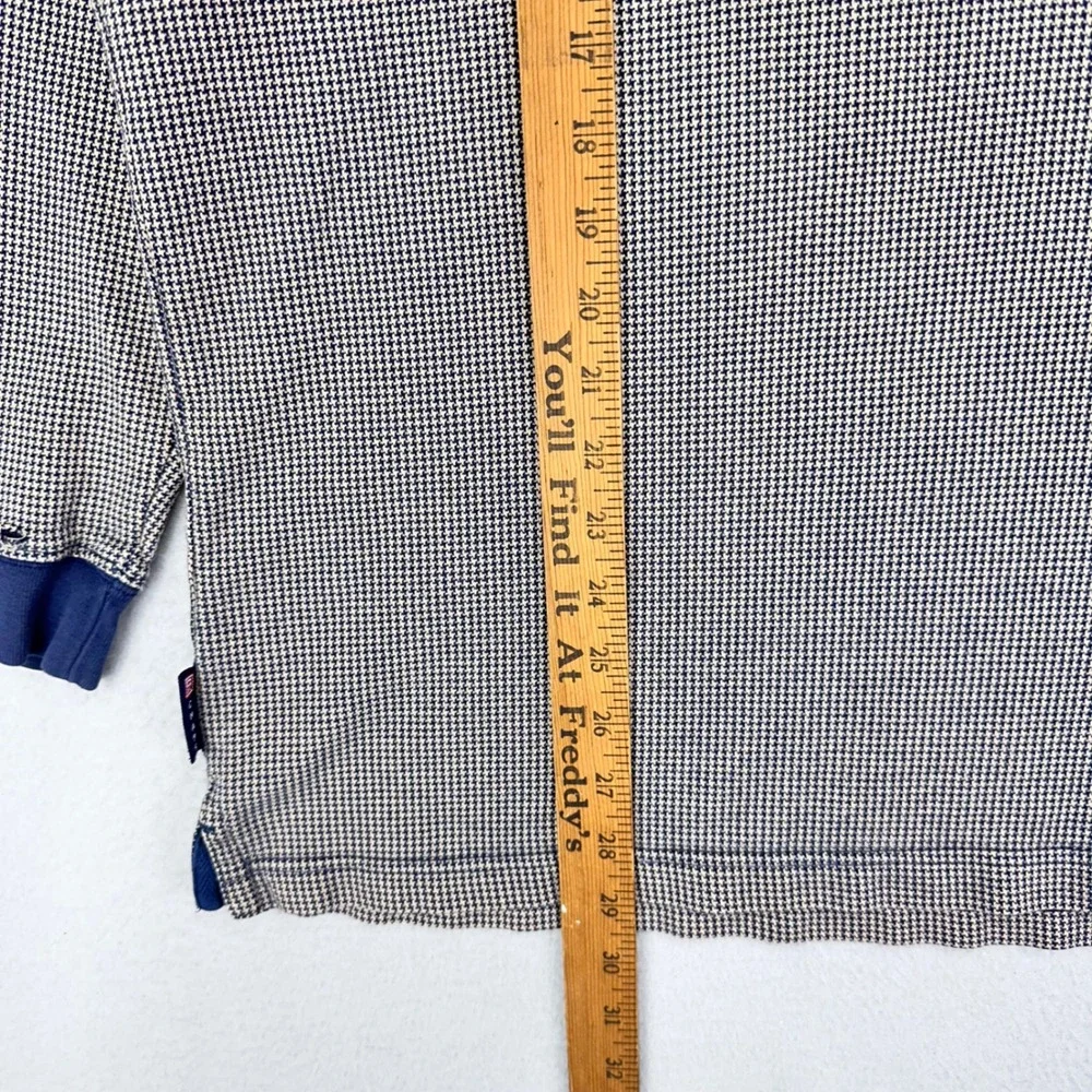 VTG Chaps Ralph Lauren Polo Shirt Mens XL‎ Houndstooth Long Sleeve Preppy Golf